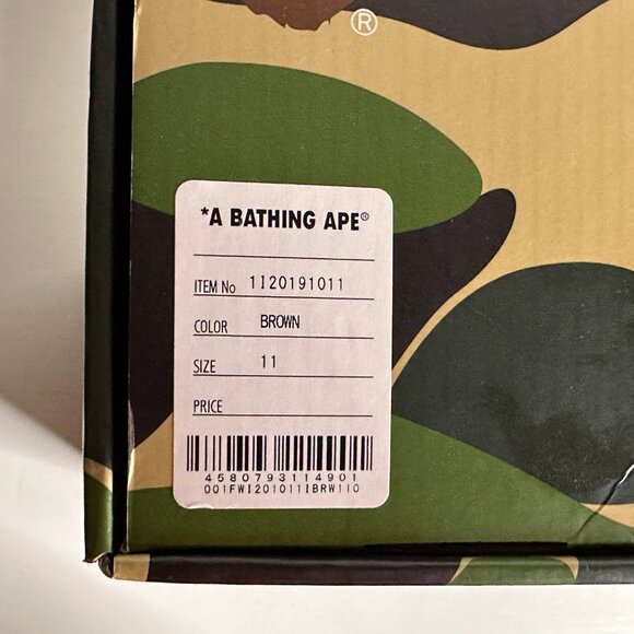 A Bathing Ape STA 93 Mid Sneakers Men Size 11 / New - Picture 10 of 12